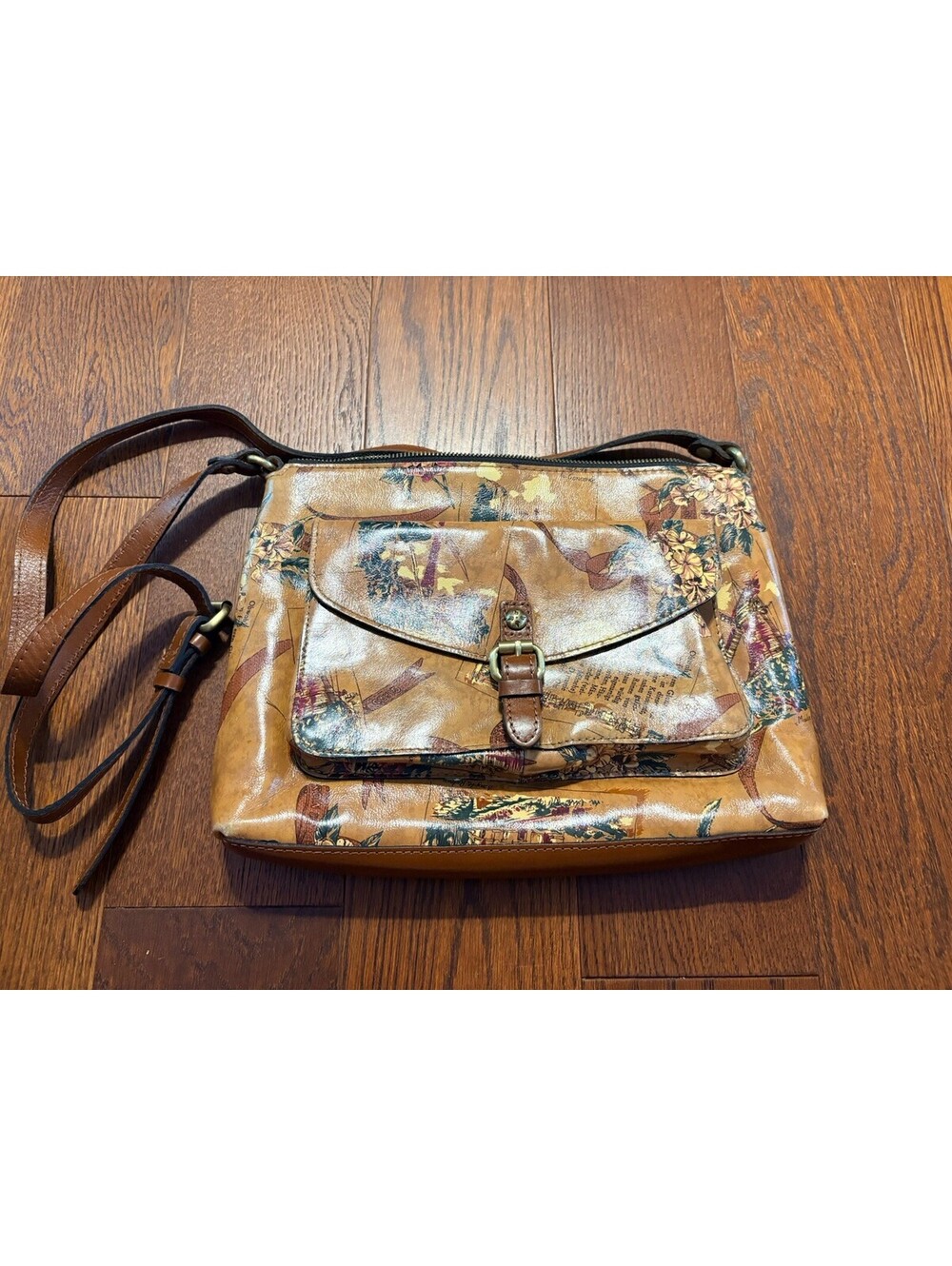 Patricia Nash Kirby Crossbody Bag Leather My European Trip East West Need Zip